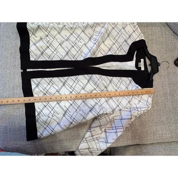 Rafael Black White Women’s Plus Size Blazer 3/4 Sleeves Lined Sz 3X - Picture 9 of 10